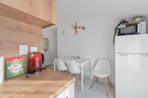 Kuchyň nebo kuchyňský kout v ubytování Apartments Petrina