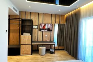 Kuchyň nebo kuchyňský kout v ubytování Hotel Delta Premium