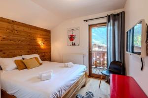 Postel nebo postele na pokoji v ubytování Terrasses A3