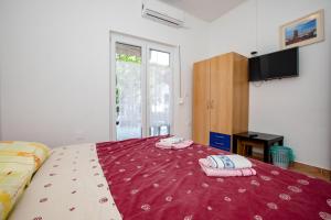 Posteľ alebo postele v izbe v ubytovaní Lovely Meta apartments