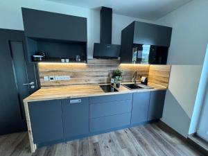 Kuchyň nebo kuchyňský kout v ubytování ApartmányVrbno Relax
