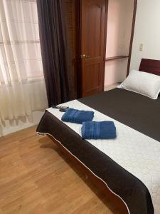 Postel nebo postele na pokoji v ubytování Apt est castellana cll 97
