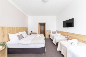 Posteľ alebo postele v izbe v ubytovaní Hotel Sněžné