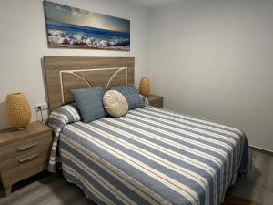 Giường trong phòng chung tại Villa Vinagre