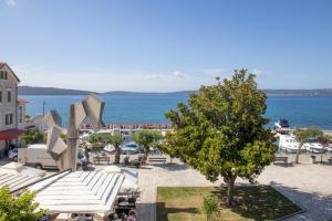 a view of a town with a large body of water at Sea View Apartment No3 Kaštela in Kaštela +14 photos