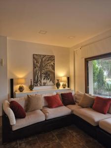 A seating area at Villa Musa with private pool