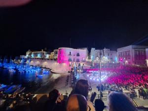 a crowd of people watching a concert at night at Centro Storico Suites Giovinazzo in Giovinazzo
