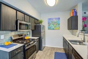 Kuchyň nebo kuchyňský kout v ubytování New! Stylish and peaceful Apt in Henderson
