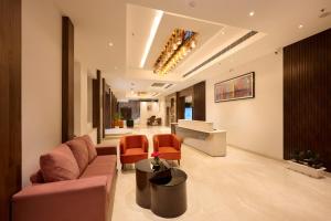 Posezení v ubytování Delite Sarovar Portico Faridabad