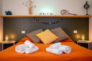 Postel nebo postele na pokoji v ubytování B&B La Timpa Del Cucco
