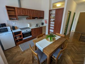 Kuchyňa alebo kuchynka v ubytovaní Apartmán Pod Valdickou bránou