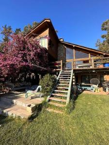 Zahrada ubytování Casa con borde de lago Vichuquen