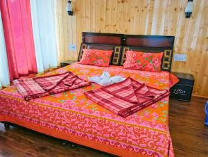 Postel nebo postele na pokoji v ubytování Hotel New Gyespa