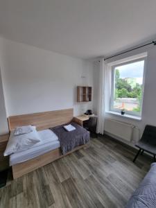 Postel nebo postele na pokoji v ubytování Penzion Brothers U Koňa