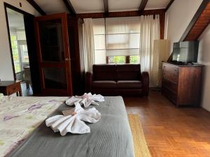 Posteľ alebo postele v izbe v ubytovaní Apartamenty Studio