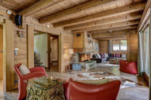 Χώρος καθιστικού στο Chalet les Sauberands