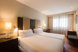 Postel nebo postele na pokoji v ubytování Hotel Ciudad de Valladolid