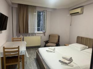 TV a/nebo společenská místnost v ubytování Hotel Skib