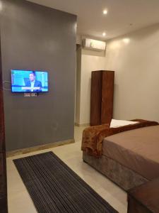 TV a/nebo společenská místnost v ubytování فندق كايرو زد-cairo zed hotel + 29 fotografií