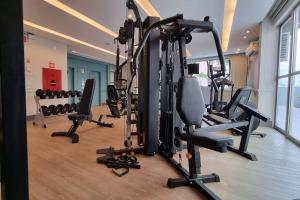 Fitness centrum a/nebo fitness zařízení v ubytování Hotel Deville Curitiba