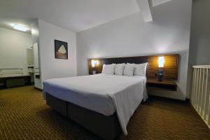 Postel nebo postele na pokoji v ubytování Hotel Deville Curitiba