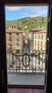 a view of a city from a window at Cabirol in Camprodon