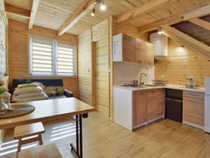 Køkken eller tekøkken på CYKADY domki letniskowe Okuninka