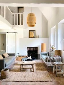 Χώρος καθιστικού στο Maison de campagne 8 personnes, à 1h de Paris