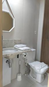 Koupelna v ubytování Apartamento tipo stúdio