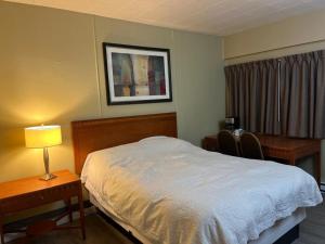 Letto o letti in una camera di Schell Motel