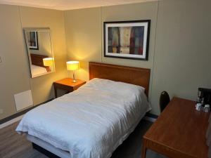 Letto o letti in una camera di Schell Motel