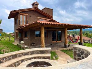 Zahrada ubytování Cabañas Santa Fe Tapalpa