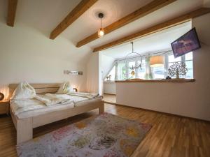 Postel nebo postele na pokoji v ubytování Naturpark Chalet Schladming-Dachstein