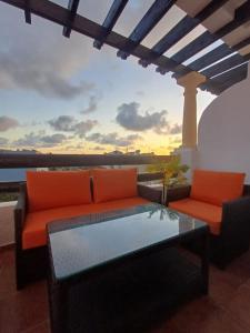 Χώρος καθιστικού στο Appartement Sidi Rahal à Garden beach2