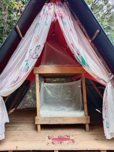 Cama o camas de una habitación en Eco Hospedaje Ata Ladrilleros