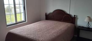 a bedroom with a bed and a window at Casa dos Fenais in Praia da Graciosa