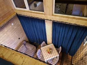 an overhead view of a dog in a cage at Korbielów 6 in Korbielów +23 photos