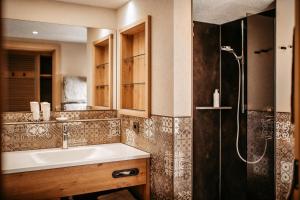 Koupelna v ubytování Hotel Leitner