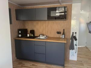 Η κουζίνα ή μικρή κουζίνα στο Luxuriöses Hausboot SeaSide NEU!!!