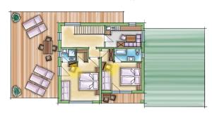 Plan piętra w obiekcie Greenhome Appartement