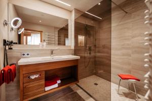 Koupelna v ubytování Hotel Leitner