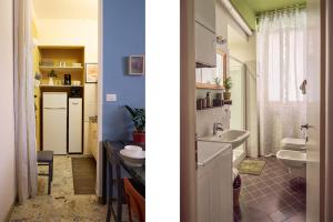 a bathroom with a sink and a toilet at Gigi' Studio in Verona