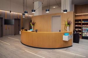 The lobby or reception area at Hampton Inn by Hilton New York Times Square