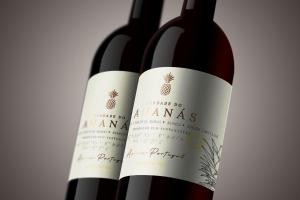 two bottles of wine sitting next to each other at Herdade do Ananás in Ponta Delgada