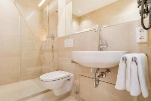 Koupelna v ubytování Hotel-Etage Apfelrot