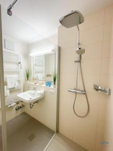 Koupelna v ubytování Urlaub in 1. Strandreihe