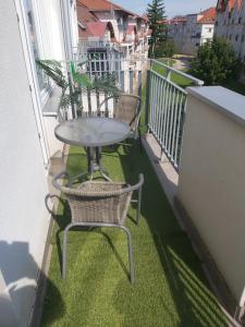 Balkón alebo terasa v ubytovaní Plage apartman