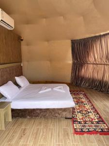 Postel nebo postele na pokoji v ubytování Wadi Rum Faris