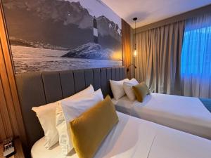 Cama ou camas em um quarto em Alto Andino Hotel