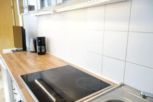 a kitchen with a sink and a counter top at Cozy Apartment in Dresden Neustadt in Dresden +5 photos